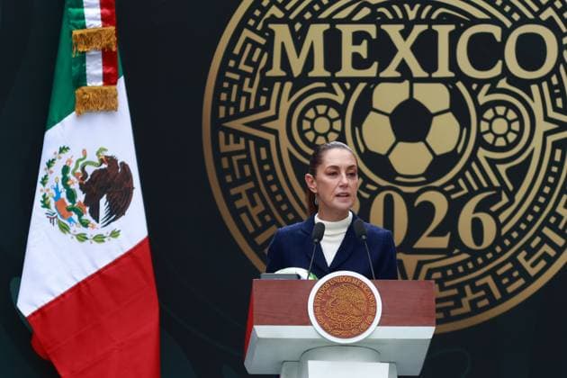 Mexican President Claudia Sheinbaum presents the FIFA 2026 World Cup in Mexico City MEXICO CITY, MEXICO - NOVEMBER 10: Mexican President Claudia Sheinbaum attends the presentation of the FIFA 2026 World Cup, at Los Pinos cultural complex, in Mexico City, Mexico on November 10, 2025. Daniel Cardenas Anadolu Mexico City Mexico. Editorial use only. Please get in touch for any other usage.  Copyright: x2025xAnadoluxDanielxCardenasx