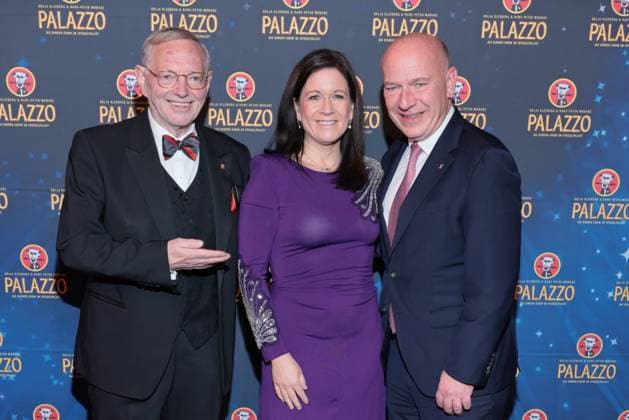 07 11 2025, Hans Peter Wodarz, Katharina Günther Wünsch and Kai Wegner at the Palazzo Gala Premiere 2025, Spiegelpalast am Bahnhof Zoo, Berlin, Berlin
