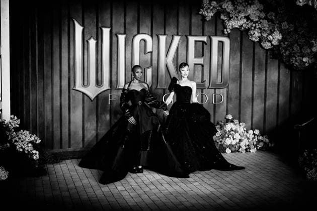 European Premiere of WICKED FOR GOOD on Monday 10 November 2025 Ariana Grande and Cynthia Erivo seen at the European Premiere of WICKED FOR GOOD on Monday 10 November 2025 at Cineworld Leicester Square, London. Editors Note: Image converted to monochrome., Credit:Julie Edwards Avalon  Copyright: xJuliexEdwardsx xAvalonx 1051704809