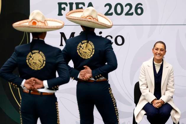 MexicoÃ¢â‚¬â ¢s President Claudia Sheinbaum Pardo looks on during the press conference for the announcement of the 2026 FIFA World Cup at the Los Pinos Cultural Complex. on November 10, 2025, in Mexico City, Mexico. Mexico City Mexico - ZUMAe321 20251110_zia_e321_016 Copyright: xLuisxBarronx