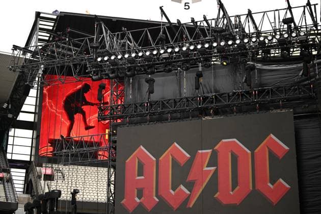 ACDC CONCERT STAGING, A general view of staging ahead of a concert by Australian rock band AC DC at the MCG, in Melbourne, Tuesday, November 11, 2025. ( NO ARCHIVING MELBOURNE VICTORIA AUSTRALIA  Copyright: xJOELxCARRETTx 20251111159487507110