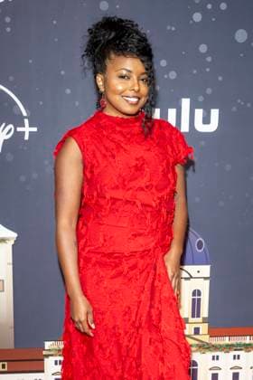 November 10, 2025, New York, United States: Adrienne Warren attends Disney+ s A Very Jonas Christmas Movie New York Premiere at New York City Center. New York United States - ZUMAs197 20251110_aaa_s197_360 Copyright: xRonxAdarx