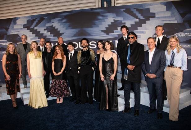 Now You See Me Now You Don t World Premiere Featuring: Meredith Wieck, Alex Kurtzman, Rosamund Pike, Bobby Cohen, Dave Franco, Woody Harrelson, Isla Fisher, Jesse Eisenberg, Justice Smith, Ariana Greenblatt, Lizzy Caplan, Dominic Sessa, Morgan Freeman, Adam Fogelson, Ruben Fleischer and Erin Westerman Where: New York, New York, United States When: 10 Nov 2025 Credit: Janet Mayer INSTARimages.com EDITORIAL USE ONLY. NOT FOR USE BY NEWSPAPERS BASED IN THE UK. Copyright: xx instar55259185