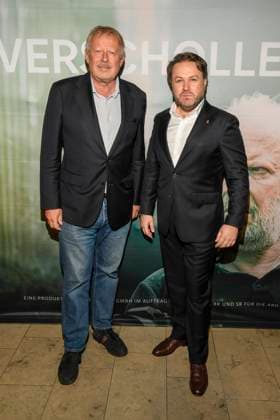 abb Verschollen Axel Milberg actor with Daniel Harrich director and author at the preview of the new investigative ARD feature film VERSCHOLLEN by author director Daniel Harrich at ARD Hauptstadtstudio on 10 11 2025 in Berlin Berlin Germany