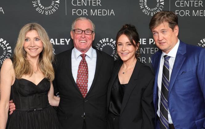10 November 2025 - Beverly Hills, California - Sarah Chalke, John C. McGinley ,Christa Miller, Bill Lawrence. The 2025 Annual Paley Honors Fall Gala held at The Beverly Hilton. Beverly Hills USA - ZUMAa123 20251110_zaa_a123_181 Copyright: xADx