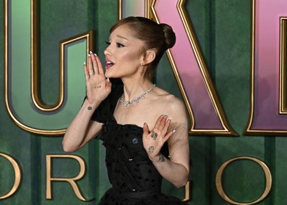 Ariana Grande attends Wicked: For Good European Premiere at Cineworld Leicester Square in London, England. UK. Monday 10th November 2025 Copyright: xJamesxWarrenx adzj8049