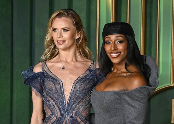 Nadiya Bychkova and Alexandra Burke attends Wicked: For Good European Premiere at Cineworld Leicester Square in London, England. UK. Monday 10th November 2025 Copyright: xJamesxWarrenx adzj8180