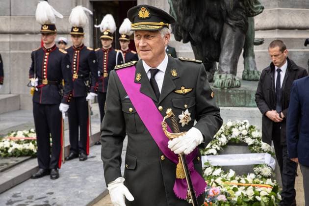 King Philippe - Filip of Belgium pictured during a World War I commemoration at the Tomb of the Unknown Soldier monument in Brussels, Tuesday 11 November 2025. On 11 November 1918 the Armistice was signed, marking the end of World War I.  JAMESxARTHURxGEKIERE 140852180