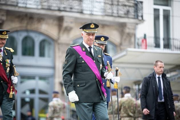 King Philippe - Filip of Belgium pictured during a World War I commemoration at the Tomb of the Unknown Soldier monument in Brussels, Tuesday 11 November 2025. On 11 November 1918 the Armistice was signed, marking the end of World War I.  JAMESxARTHURxGEKIERE 140853944