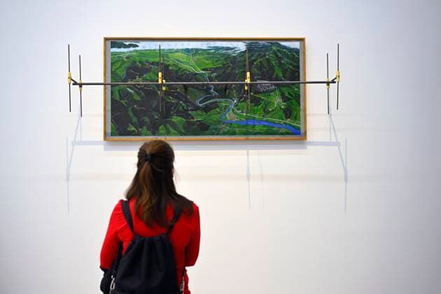Exhibition by Slovak conceptual artist Roman Ondak entitled The Day After Yesterday at the Kunsthalle gallery, Prague, November 11, 2025. (CTKxPhoto KaterinaxSulova) CTKPhotoP2025111106127  CTKPhotoP2025111106127