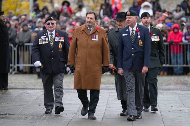 November 11, 2025, Ottawa, On, Canada: Deputy of the Governor General and Chief Justice of Canada Richard Wagner arrives during a Remembrance Day ceremony in Ottawa on Tuesday, Nov. 11, 2025. Ottawa Canada  - ZUMAc35_ 20251111_zaf_c35_019 Copyright: xSeanxKilpatrickx