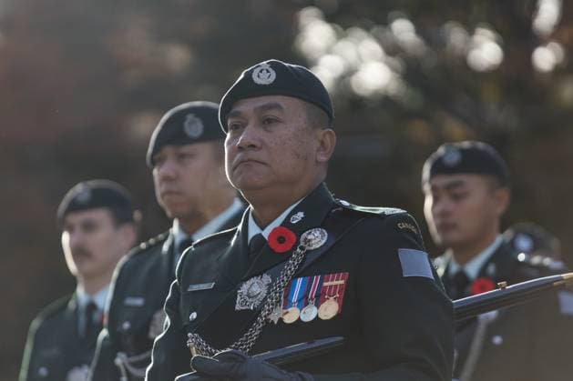November 11, 2025, Vancouver, British Columbia, Canada: Remembrance Day ceremony at Victory Square in Vancouver, British Columbia Vancouver Canada - ZUMAw171 20251111_znp_w171_002 Copyright: xRyanxWalterxWagnerx