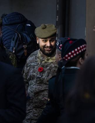November 11, 2025, Vancouver, British Columbia, Canada: Remembrance Day ceremony at Victory Square in Vancouver, British Columbia Vancouver Canada - ZUMAw171 20251111_znp_w171_011 Copyright: xRyanxWalterxWagnerx
