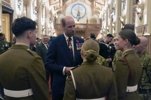 Royal reception for veterans at Windsor Castle The Prince of Wales at a reception for veterans who served in the Pacific during the Second World War, part of the commemorations marking the 80th anniversary of VJ Day, at Windsor Castle, Berkshire. Picture date: Tuesday November 11, 2025., Credit:Andrew Matthews Avalon UK, Windsor  Copyright: xAndrewxMatthewsx xAvalonx 1051874336