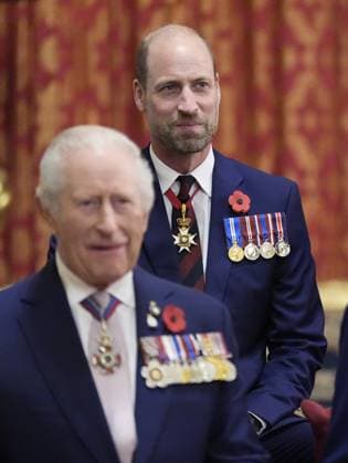 Royal reception for veterans at Windsor Castle King Charles III and the Prince of Wales at a reception for veterans who served in the Pacific during the Second World War, part of the commemorations marking the 80th anniversary of VJ Day, at Windsor Castle, Berkshire. Picture date: Tuesday November 11, 2025., Credit:Andrew Matthews Avalon UK, Windsor  Copyright: xAndrewxMatthewsx xAvalonx 1051874448
