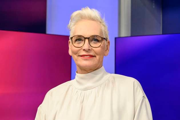 GER, Berlin, Studio, guest at maischberger, Polittalk, TV, format, with presenter Sandra Maischberger, Das Erste, from Adlershof at Studio 20, in the picture from l Baerbel Schaefer presenter and author , 11 11 2025, Copyright: HMBxMedia UwexKoch