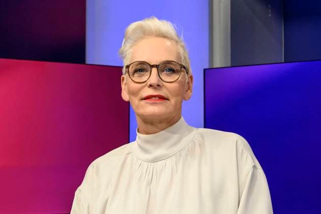 GER, Berlin, Studio, guest at maischberger, Polittalk, TV, format, with presenter Sandra Maischberger, Das Erste, from Adlershof at Studio 20, in the picture from l Baerbel Schaefer presenter and author , 11 11 2025, Copyright: HMBxMedia UwexKoch