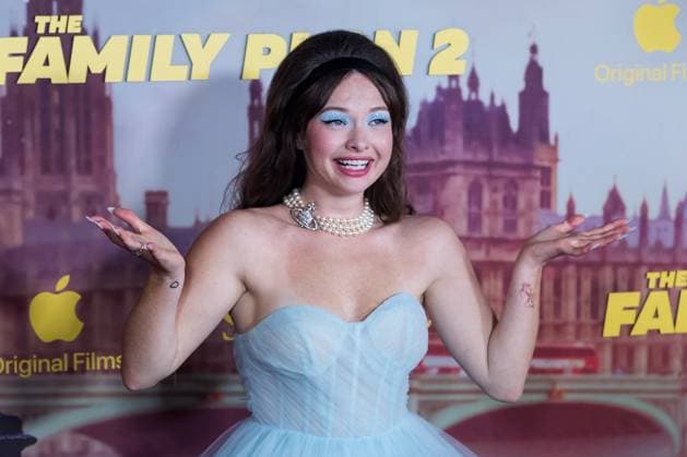 November 11, 2025, London, England, United Kingdom: ZOE COLLETTI attends the World Premiere of The Family Plan 2 at Curzon Mayfair in London. London United Kingdom - ZUMAs371 20251111_zip_s371_007 Copyright: xWiktorxSzymanowiczx