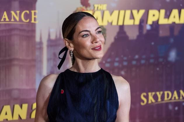 November 11, 2025, London, England, United Kingdom: MICHELLE MONAGHAN attends the World Premiere of The Family Plan 2 at Curzon Mayfair in London. London United Kingdom - ZUMAs371 20251111_zip_s371_060 Copyright: xWiktorxSzymanowiczx
