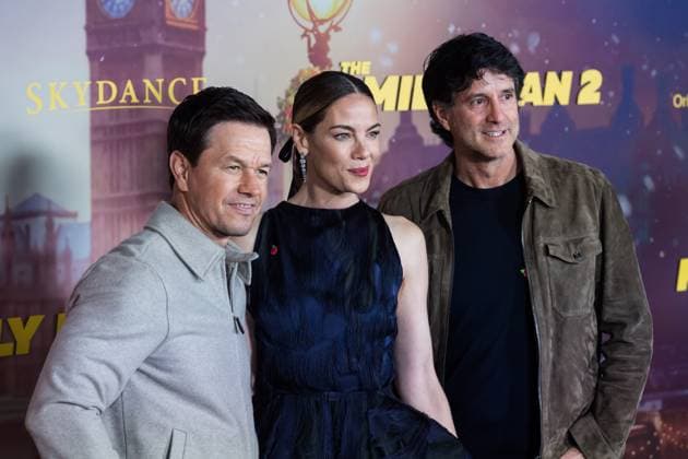 November 11, 2025, London, England, United Kingdom: MARK WAHLBERG, MICHELLE MONAGHAN and JAMIE ERLICHT attend the World Premiere of The Family Plan 2 at Curzon Mayfair in London. London United Kingdom - ZUMAs371 20251111_zip_s371_064 Copyright: xWiktorxSzymanowiczx