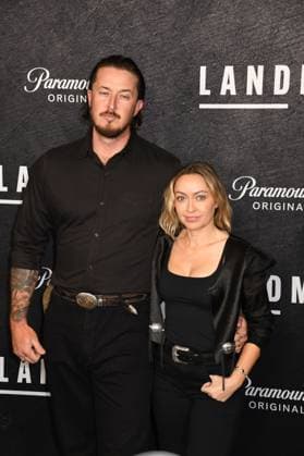 NEW YORK, NY - NOVEMBER 11: Matt Southcombe and Brandi Cyrus at the Paramount+ Original season 2 premiere of Landman on November 11, 2025 at Alice Tully Hall in New York City. Copyright: xMediaPunchx