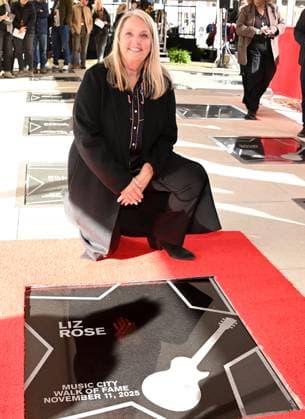 2025 Music City Walk of Fame Induction Ceremony Liz Rose at the 2025 Music City Walk of Fame Induction Ceremony held at Music City Walk of Fame Park on November 11, 2025 in Nashville, TN Nashville Music City Walk of Fame Park Tennessee USA Copyright: xTammiexArroyox xAFF-USA.comx