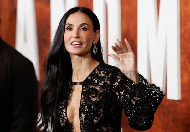 Demi Moore arrives on the red carpet for Paramount+ s Landman Season 2 Premiere at Alice Tully Hall, Lincoln Center on Tuesday, November 11, 2025 in New York City.  NYP20251111120 JOHNxANGELILLO