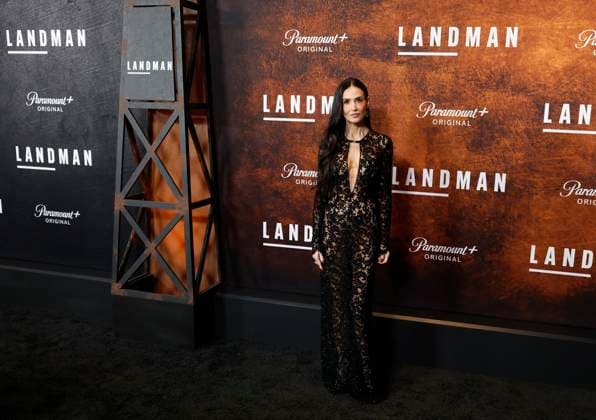 Demi Moore arrives on the red carpet for Paramount+ s Landman Season 2 Premiere at Alice Tully Hall, Lincoln Center on Tuesday, November 11, 2025 in New York City.  NYP20251111139 JOHNxANGELILLO