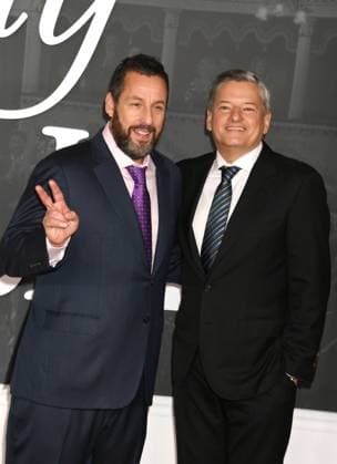 LOS ANGELES, CA- NOVEMBER 11: Adam Sandler and Ted Sarandos at the Los Angeles premiere of Netflix s Jay Kelly at The Egyptian Theatre Hollywood on November 11, 2025 in Los Angeles, California. Copyright: xJeffreyxMayerx