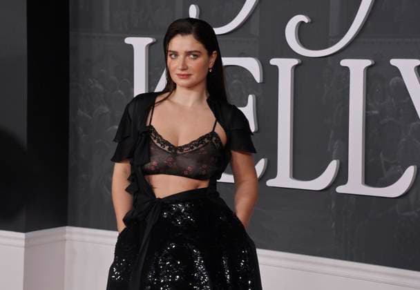 Cast member Eve Hewson attends the premiere of Netflix s dramatic comedy Jay Kelly at the Egyptian Theatre in the Hollywood section of Los Angeles on Tuesday, November 11, 2025. Storyline: Famous movie actor Jay Kelly embarks on a journey of self-discovery, confronting his past and present with his devoted manager Ron. Poignant and humor-filled, pitched at the intersection of regrets and glories.  LAP2025111107 JIMxRUYMEN