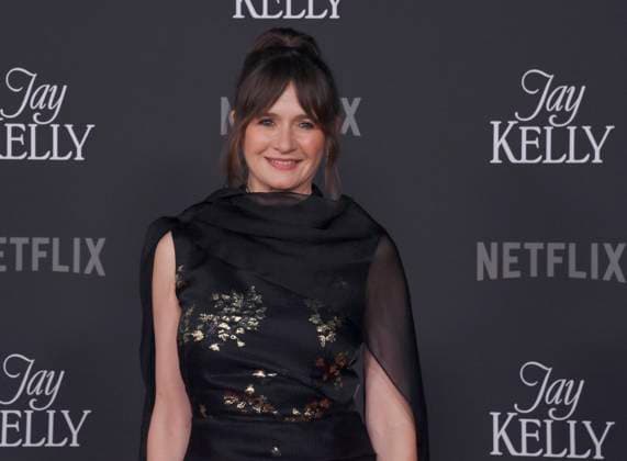 Writer and actress Emily Mortimer attends the premiere of Netflix s dramatic comedy Jay Kelly at the Egyptian Theatre in the Hollywood section of Los Angeles on Tuesday, November 11, 2025. Storyline: Famous movie actor Jay Kelly embarks on a journey of self-discovery, confronting his past and present with his devoted manager Ron. Poignant and humor-filled, pitched at the intersection of regrets and glories.  LAP2025111123 JIMxRUYMEN