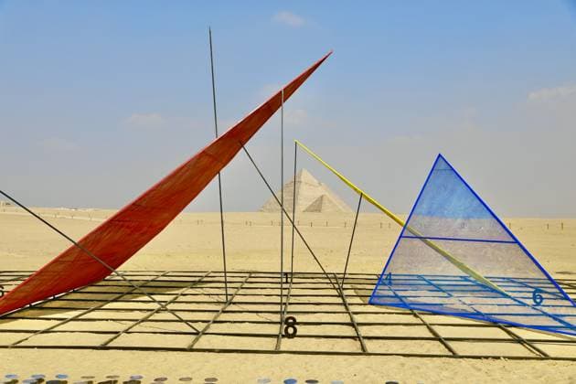 Contemporary Art Exhibition in Giza Pyramids GIZA, EGYPT - NOVEMBER 11: A view from the Forever Is Now contemporary art exhibition held near the Pyramids of Giza in Egypt on November 11, 2025. Featuring artists from different countries, the exhibition will continue to welcome visitors until December 6. Fareed Kotb Anadolu Giza Egypt. Editorial use only. Please get in touch for any other usage.  Copyright: x2025xAnadoluxFareedxKotbx