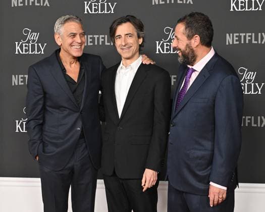 ˜Jay Kelly™ LA Premiere George Clooney, Noah Baumbach and Adam Sandler arriving to the Los Angeles premiere of Jay Kelly at the Egyptian Theatre on November 11, 2025 in Hollywood, Ca. LISA OConnor AFF-USA.COM Hollywood Egyptian Theatre California USA Copyright: xLISAxOConnor xAFF-USA.COMx