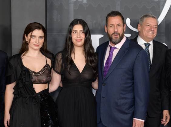 Jay Kelly LA Premiere - Los Angeles, USA LOS ANGELES, USA. November 11, 2025: Eve Hewson, Sadie Sandler, Adam Sandler & Ted Sarandos at the LA premiere for Netflix s Jay Kelly at the Egyptian Theatre. Los Angeles CA USA  Copyright: xPaulxSmith Featureflashx