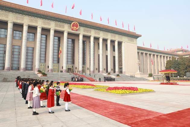 12-11-2025 China King Felipe VI and Queen Letizia with President Xi Jinping and Peng Liyuan during the statevisit in Beijing, China. Â  Copyright: xPPEx