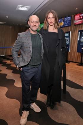 11 11 2025, Jürgen Vogel and Natalia Belitski at the premiere of Das Leben Der Wünsche, UCI East Side Gallery, Berlin, Berlin