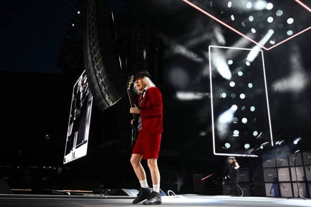 ACDC TOUR MELBOURNE, Angus Young during a performance by Australian rock band AC DC at the MCG, in Melbourne, Wednesday, November 12, 2025. ( NO ARCHIVING MELBOURNE VICTORIA AUSTRALIA  Copyright: xJOELxCARRETTx 20251112124303557020