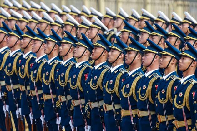 Chinese honor guard officers prepared to the welcoming ceremony to Spain s royal couple, King Felipe VI and Queen Letizia, at the Great Hall of People in Beijing, China, 12 November 2025. Spain s royal couple is on a state visit to China until 13 November. King of Spain Felipe VI and Queen Letizia visits Beijing !ACHTUNG: NUR REDAKTIONELLE NUTZUNG!  Copyright: xChemaxMoyax GRAF2269 20251112-55018510054_1
