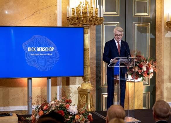 Den Haag, The Netherlands, 2025-11-12 14:39:31 THE HAGUE, 12-11-2025, Noordeinde Palace. Queen Maxima hosted the launch of the Financially Healthy Netherlands Foundation (SFGN) at Noordeinde Palace. SFGN is the result of the merger of the SchuldenlabNL foundation and the National Coalition for Financial Health (NCFG). PHOTO: NLBeeld Credit: NL Beeld Patrick van Emst  Copyright: xx x