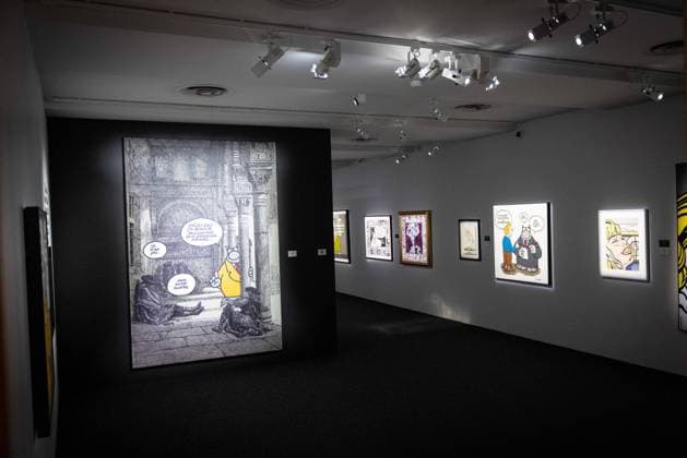 Exhibition of Philippe Geluck - Paris AJ This photo is an illustration showing the corridors, paintings, drawings, Statue statues and artworks of the exhibition during the opening of the exhibition (vernissage) of Philippe Geluck, author of the comic book (Bande dessinee, BD, Livre) strip Le Chat at the Maillol Museum in Paris, France on November 12, 2025. Photo by Alexis Jumeau ABACAPRESS.COM Paris France  Copyright: xJumeauxAlexis ABACAx