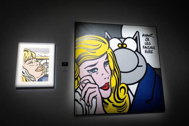 Exhibition of Philippe Geluck - Paris AJ This photo is an illustration showing the corridors, paintings, drawings, Statue statues and artworks of the exhibition during the opening of the exhibition (vernissage) of Philippe Geluck, author of the comic book (Bande dessinee, BD, Livre) strip Le Chat at the Maillol Museum in Paris, France on November 12, 2025. Photo by Alexis Jumeau ABACAPRESS.COM Paris France  Copyright: xJumeauxAlexis ABACAx