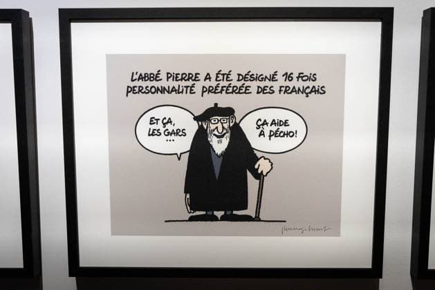 Exhibition of Philippe Geluck - Paris AJ This photo is an illustration showing the corridors, paintings, drawings, Statue statues and artworks of the exhibition during the opening of the exhibition (vernissage) of Philippe Geluck, author of the comic book (Bande dessinee, BD, Livre) strip Le Chat at the Maillol Museum in Paris, France on November 12, 2025. Photo by Alexis Jumeau ABACAPRESS.COM Paris France  Copyright: xJumeauxAlexis ABACAx
