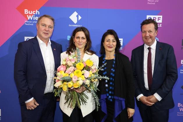 Opening BUCH WIEN 2025 Vienna, Messe, 12 11 2025 Andreas BABLER, Shila BEHJAT, Veronica KAUP HASLER, Benedikt FÖGER