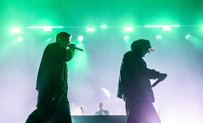 AMSTERDAM Northern Irish rap group Kneecap performing at AFAS Live. ANP EVA PLEVIER netherlands out - belgium out  Copyright: xx x541962616x originalFilename: 541962616.jpg