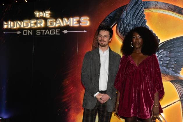 The Hunger Games: On Stage The Global Stage Premiere at the Troubadour Canary Wharf Theatre in London, UK, on 12th November, 2025 Louie Threlfall and Gloria Onitiri at The Hunger Games: On Stage The Global Stage Premiere at the Troubadour Canary Wharf Theatre in London, UK, on 12th November, 2025, Credit:Oleksii Ovcharenko Avalon United Kingdom, London  Copyright: xOleksiixOvcharenkox xAvalonx 1052095053