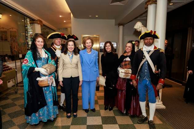 12-11-2025 USA Queen Sofia of Spain attended the memorial of Diego de Gardoqui, Spains first ambassador to the United States (1784-1789), organized by the Queen Sofia Spanish Institute in New York. Â  Copyright: xPPEx
