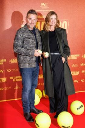 News - Il Maestro - Photocall Daniele Bossari and Filippa Lagerback attend the Il Maestro photocall at Cinema Anteo on November 12, 2025 in Milan, Italy. Photo: Cinzia Camela. Milan Cinema Anteo Italy Copyright: xCinziaxCamelax xLiveMediax LPN_2141428