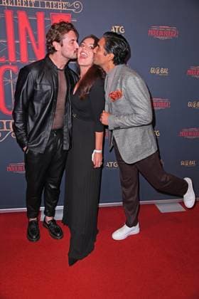 Nicolas Puschmann, Nic Shanker with Janina Shanker at the premiere of Sarah Engels at Moulin Rouge Das Musical in the Musical Dome in Cologne on 13 11 2025
