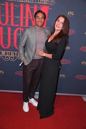 Nic Shanker with wife Janina Shanker at the premiere of Sarah Engels at Moulin Rouge Das Musical in the Musical Dome in Cologne on 13 11 2025