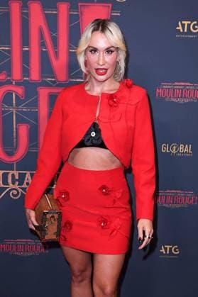 Sarah Bora wife Eko Fresh at the premiere of Sarah Engels at Moulin Rouge The Musical at the Musical Dome in Cologne on 13 11 2025